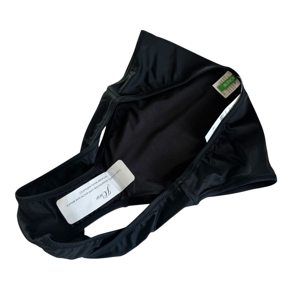 J.Crew Solid Black Stretch Bikini Hipster Bottoms Women's Swimwear Size XL - Picture 6 of 7